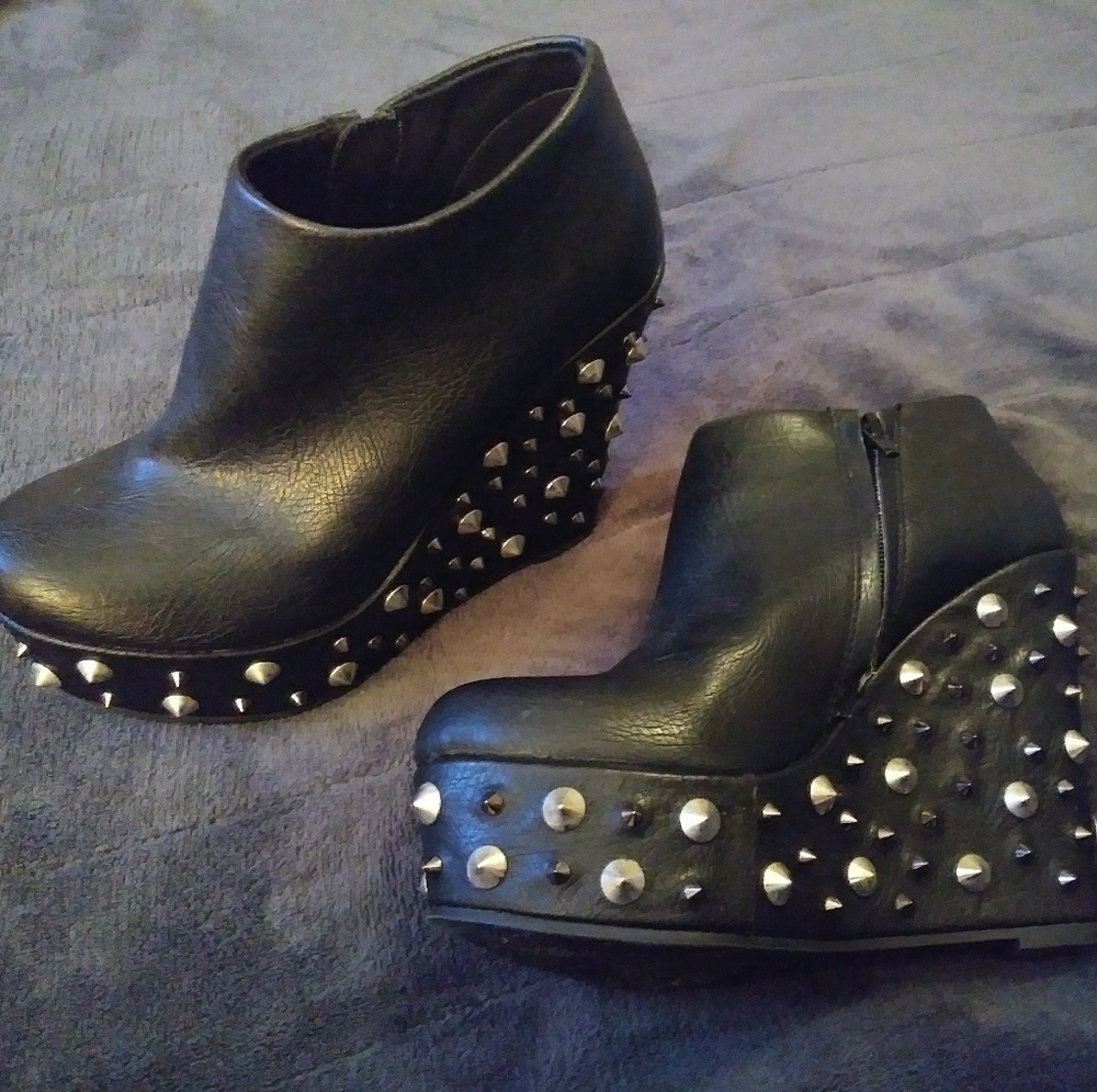 Urban Outfitters spiked platform booties